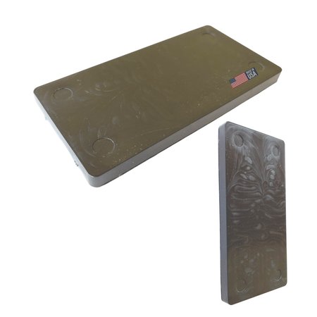 GLAZELOCK 1/4", 2" x 4" Plastic Flat Plate Shims  Black 300pc/box (25 sheets of 12) FS01